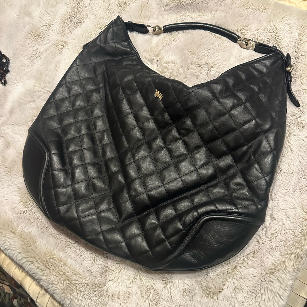 Burberry Hoxton Quilted Leather Hobo Bag in Brown - PreOwned